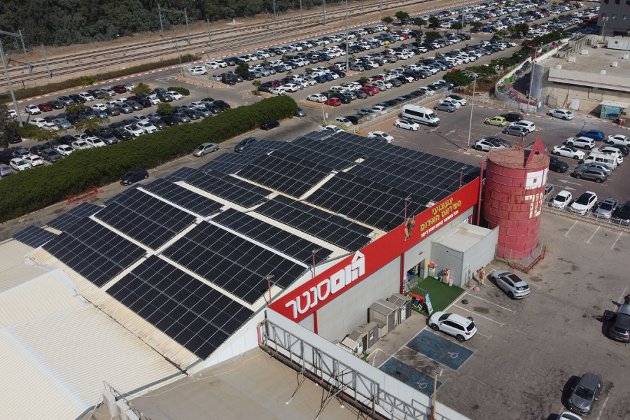 מערכת סולארית בהום סנטר נתניה - רותם אנרגיה