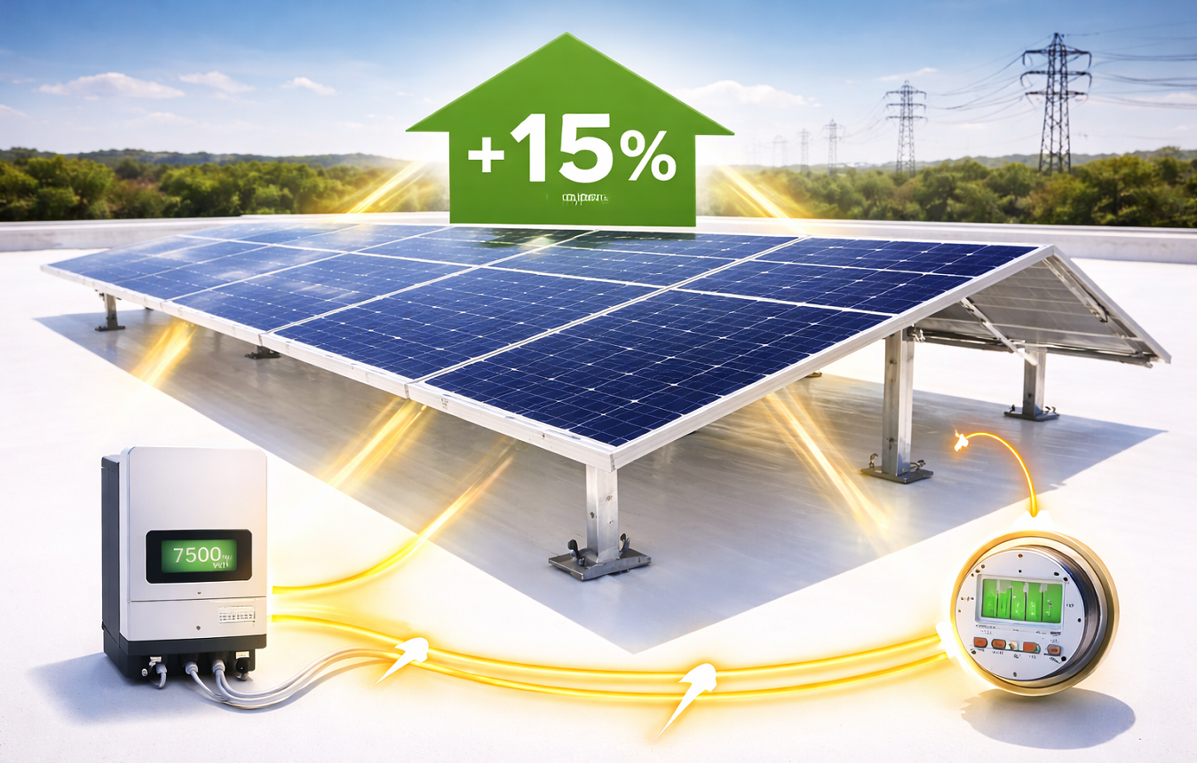 מערכת סולארית חכמה עם תוספת תפוקה של 15 אחוז - רותם אנרגיה