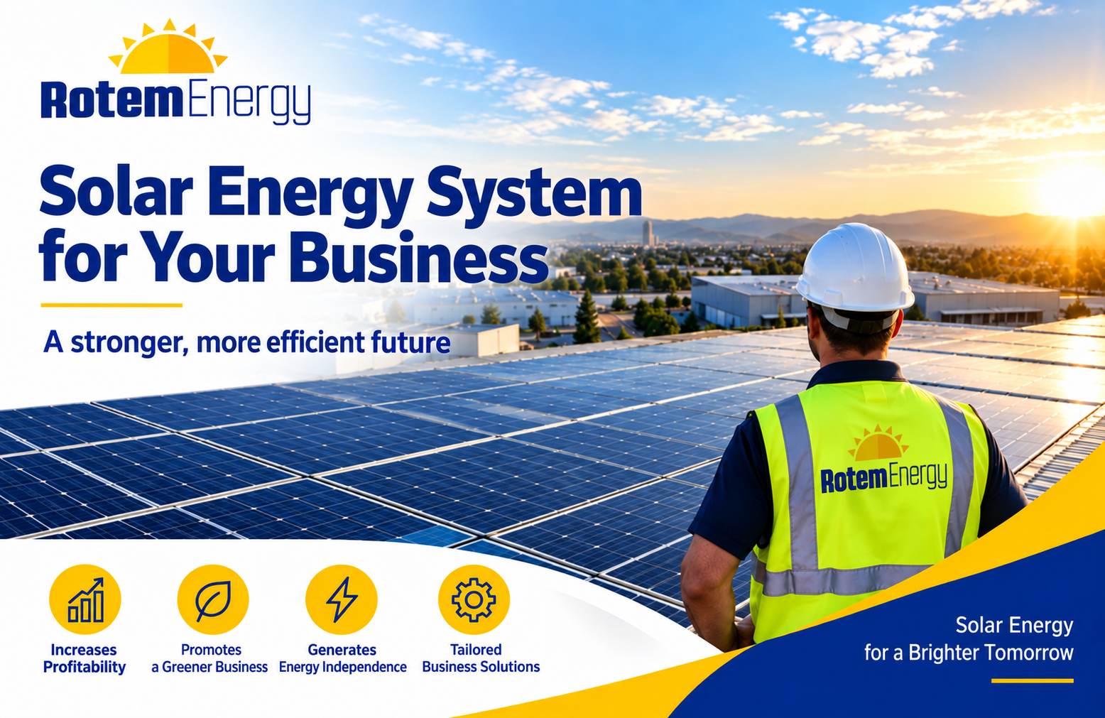 Rooftop solar system for a factory - Rotem Energy