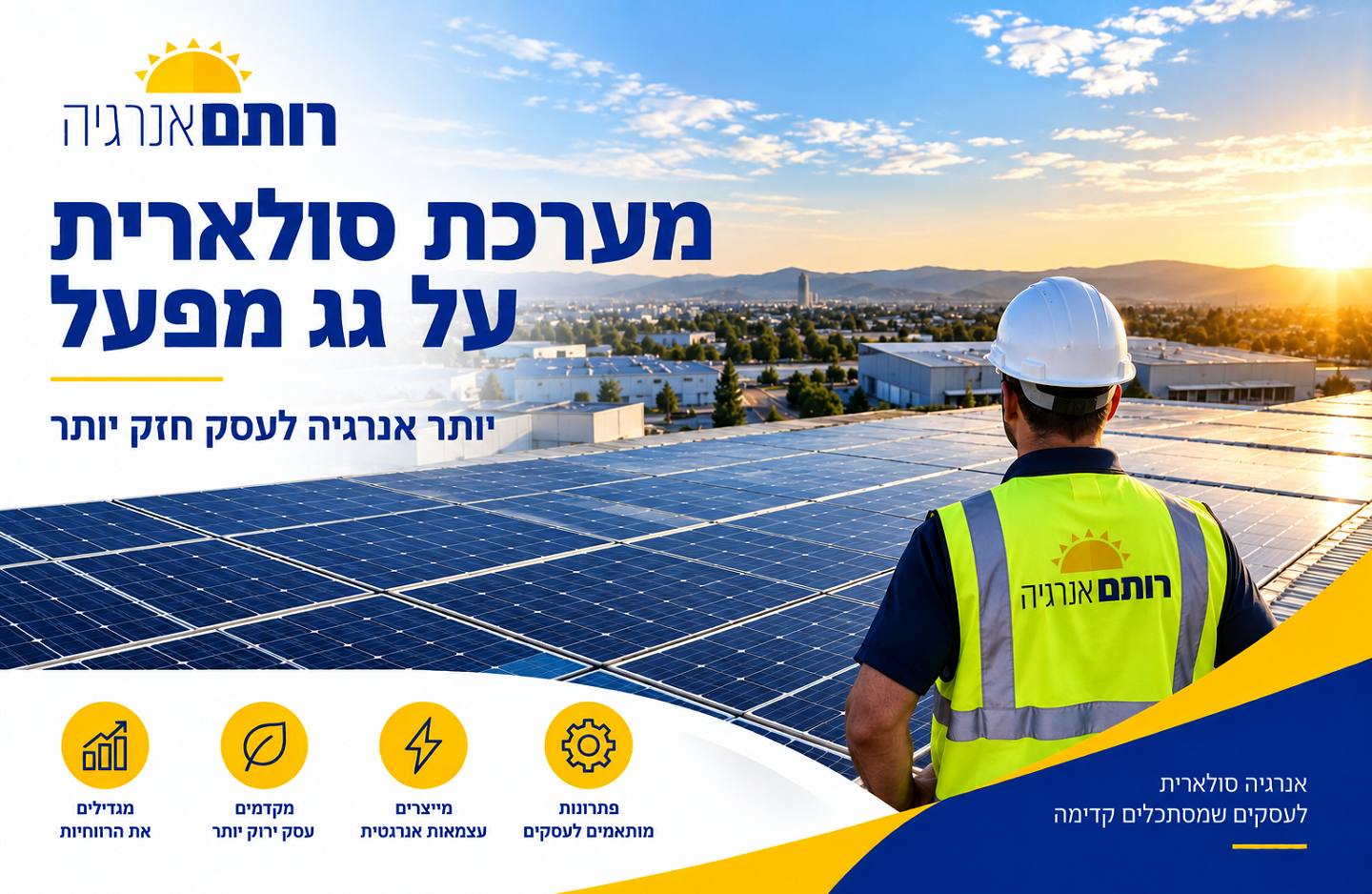 מערכת סולארית על גג מפעל - רותם אנרגיה
